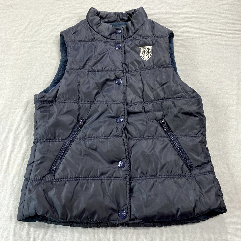 American Eagle Puffer Vest Womens Small Blue Fleece Lined Outdoor LIghtweight